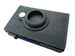 blue airtag wallet