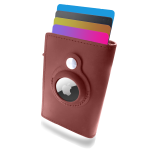 red airtag wallet