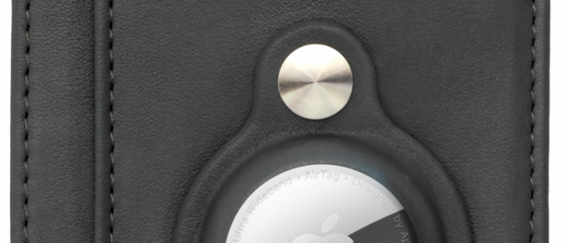 thin grey airtag wallet